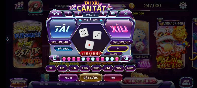 Kinh nghiệm chơi tài xỉu 789Club thực tế