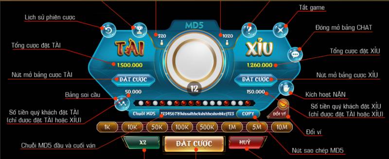 Luật chơi tài xỉu iWin68 và cách tính tiền thắng