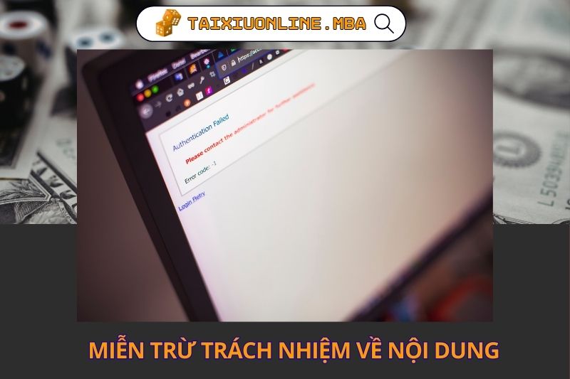 Miễn trừ trách nhiệm về nội dung và hiệu quả cá cược