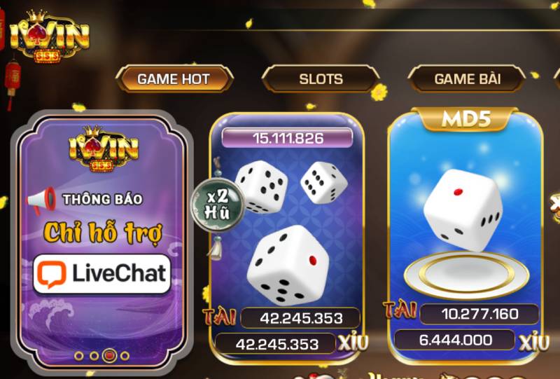 Những điểm nổi bật của sảnh tài xỉu iWin68